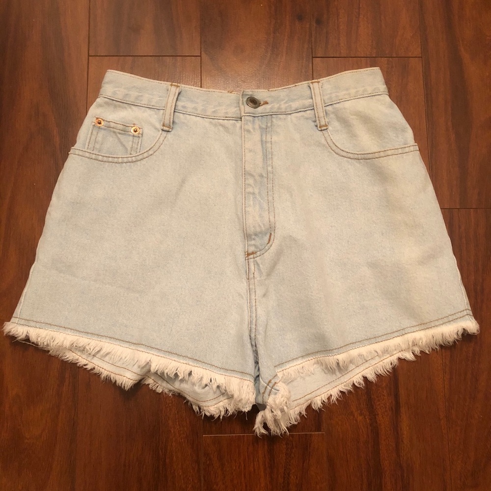 Vintage 90s Steel denim blue light wash shorts